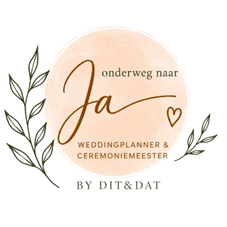 Logo Onderweg naar JA — weddingplanner & ceremoniemeester by Dit&Dat